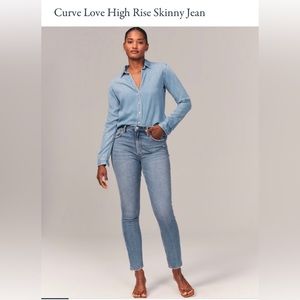 Abercrombie & Fitch Curve Love High Rise Skinny Jean- size 29/8 R